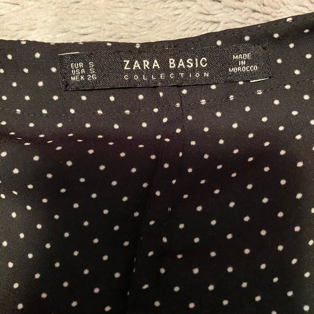 Zara Black/white MICRO Polka Dot Bodysuit - Picture 4 of 7